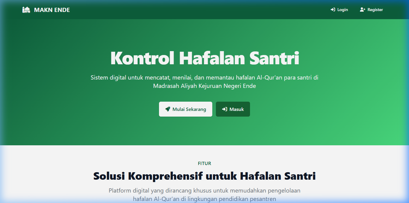 Sistem Monitoring Hafalan Screenshot